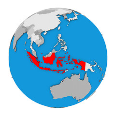 Image showing Indonesia on globe