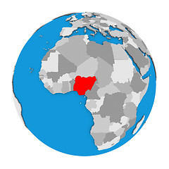 Image showing Nigeria on globe