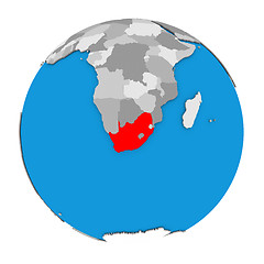 Image showing South Africa on globe