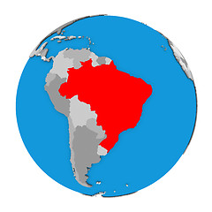 Image showing Brazil on globe