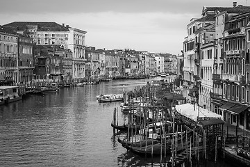 Image showing 300 years old venetian palace facades from Canal Grande