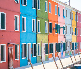 Image showing Colored houses in Venice - Italy