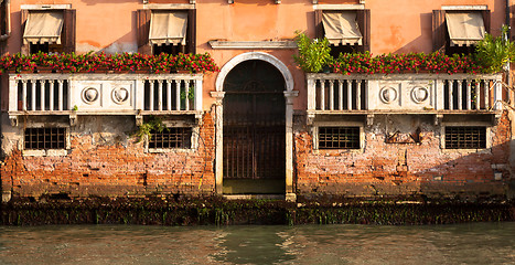 Image showing 300 years old venetian palace facade from Canal Grande