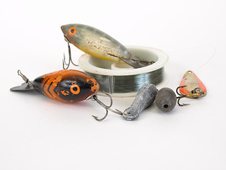 Image showing Fishing Lures and Line
