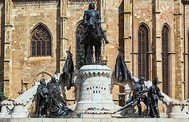 Image showing King Matthias Corvin Statue