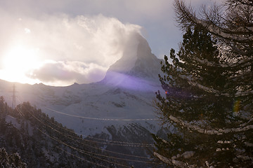 Image showing mountain matterhorn zermatt switzerland