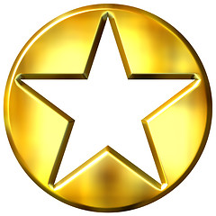 Image showing 3D Golden Framed Star