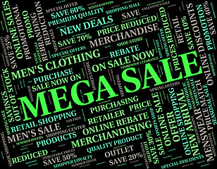 Image showing Mega Sale Represents Promo Promotional And Words