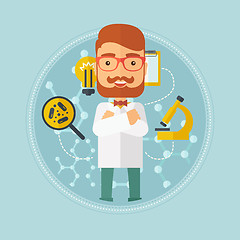 Image showing Male laboratory assistant vector illustration.