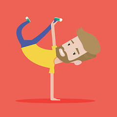 Image showing Young man breakdancing vector illustration.