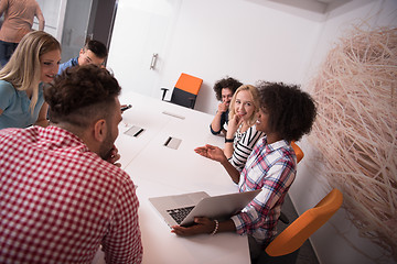 Image showing Multiethnic startup business team on meeting