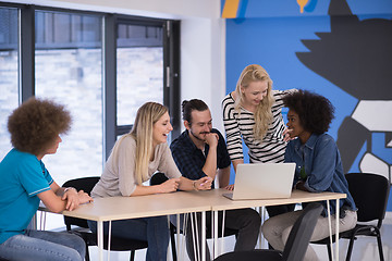 Image showing Multiethnic startup business team on meeting