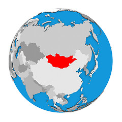 Image showing Mongolia on globe