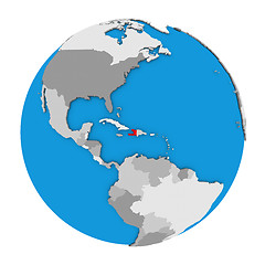 Image showing Haiti on globe