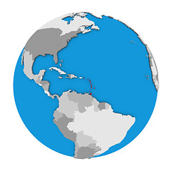 Image showing Caribbean on globe