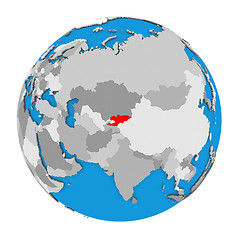 Image showing Kyrgyzstan on globe