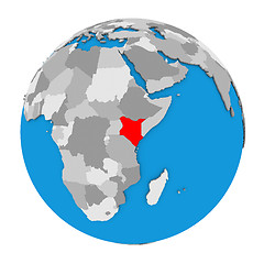 Image showing Kenya on globe