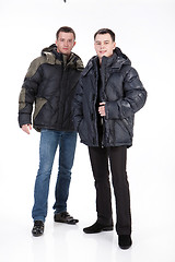 Image showing Two Men In Winter Clothing