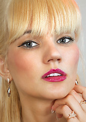 Image showing makeup of beautiful blonde 