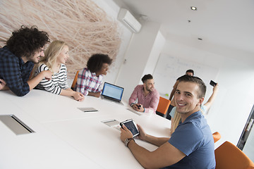 Image showing Multiethnic startup business team on meeting