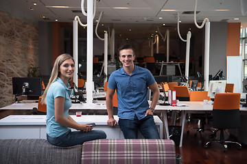 Image showing startup business couple in a modern office