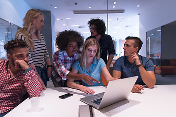 Image showing Multiethnic startup business team on meeting