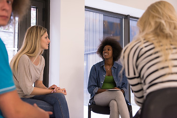 Image showing Multiethnic startup business team on meeting