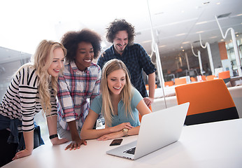 Image showing Multiethnic startup business team on meeting