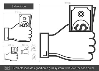 Image showing Salary line icon.