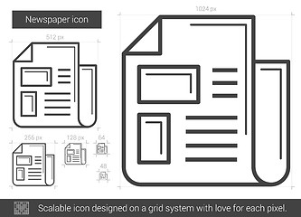 Image showing Newspaper line icon.