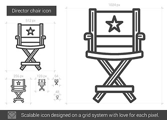 Image showing Director chair line icon.