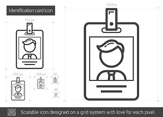 Image showing Identification card line icon.