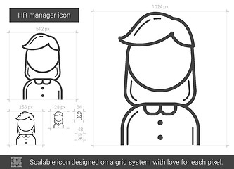 Image showing HR manager line icon.