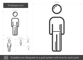 Image showing Employee line icon.