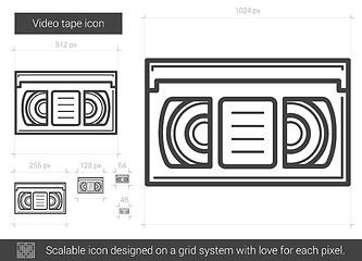 Image showing Video tape line icon.