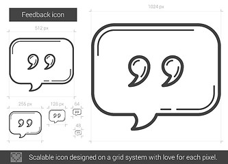 Image showing Feedback line icon.