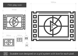 Image showing Film play line icon.