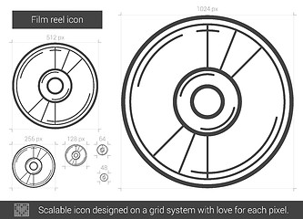 Image showing Film reel line icon.