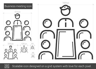 Image showing Business meeting line icon.