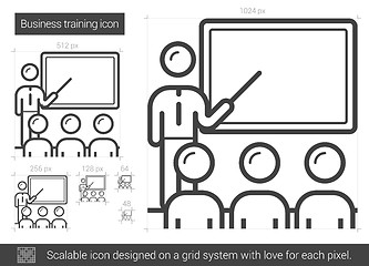 Image showing Business training line icon.