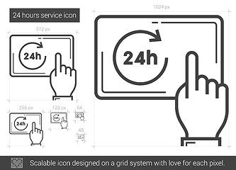 Image showing Twenty four hours service line icon.