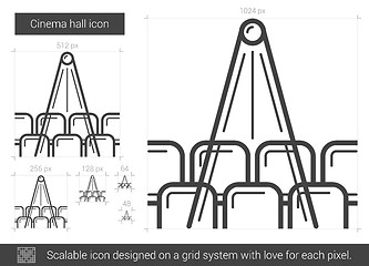 Image showing Cinema hall line icon.