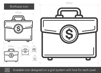 Image showing Briefcase line icon.