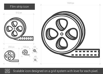 Image showing Film strip line icon.