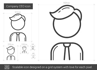 Image showing Company CEO line icon.