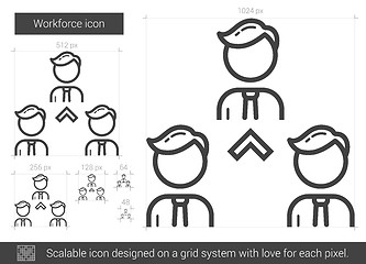 Image showing Workforce line icon.