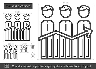 Image showing Business profit line icon.