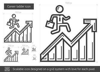 Image showing Career ladder line icon.