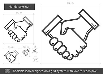 Image showing Handshake line icon.