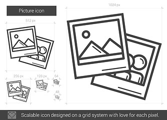 Image showing Picture line icon.